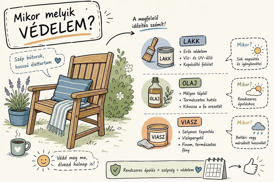 Kerti bútorok védelme: lakk, olaj vagy viasz?