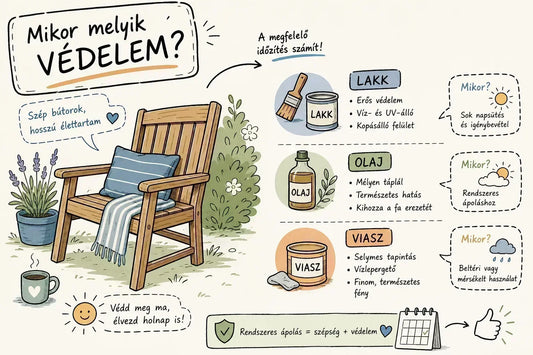 Kerti bútorok védelme: lakk, olaj vagy viasz?